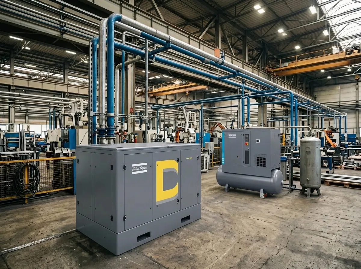 ضواغط Atlas Copco للمصانع: الأنواع والتطبيقات وكيف تختار الحل المناسب