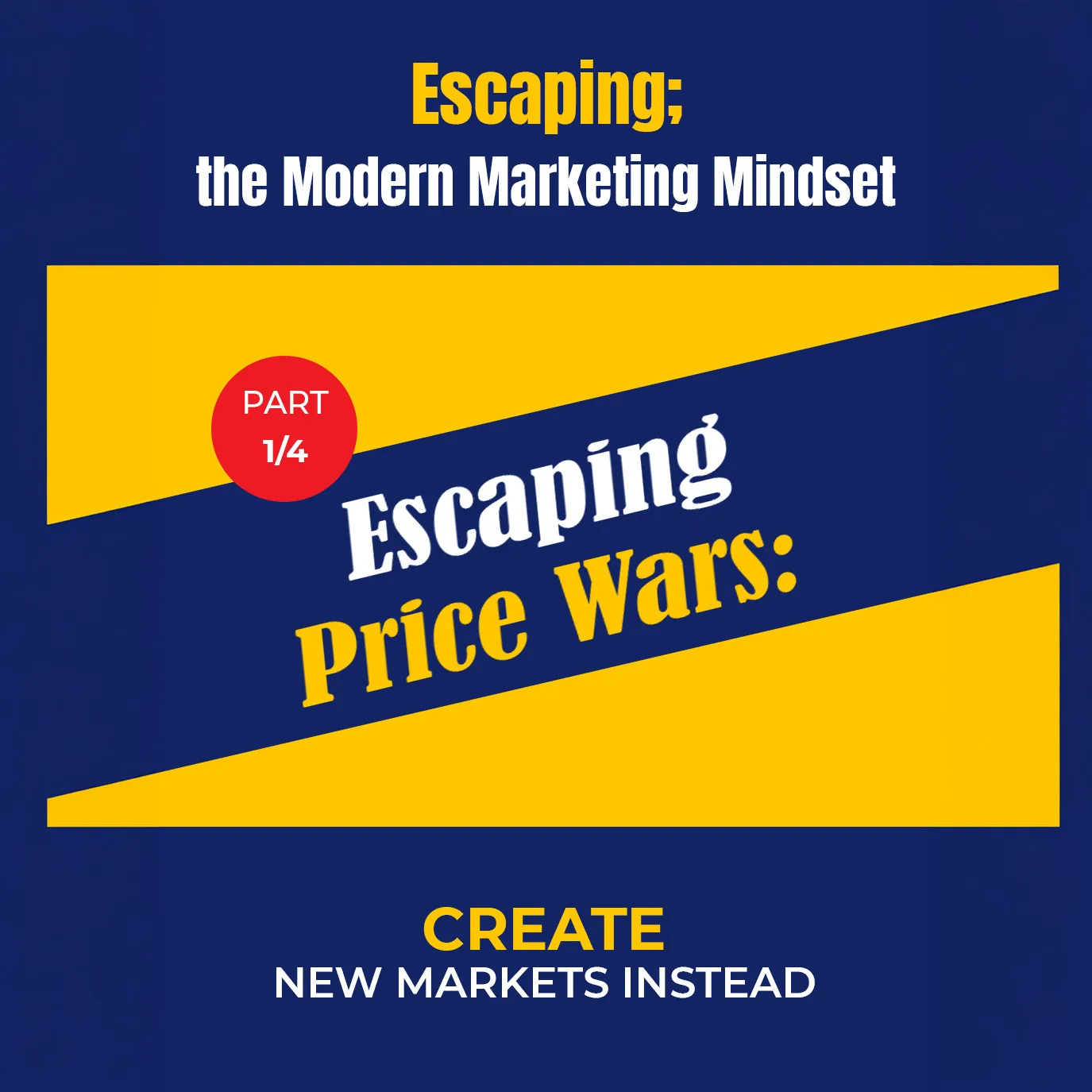 غلاف كتاب Escaping Price Wars: Create New Markets Instead — د. مصطفى نوارج